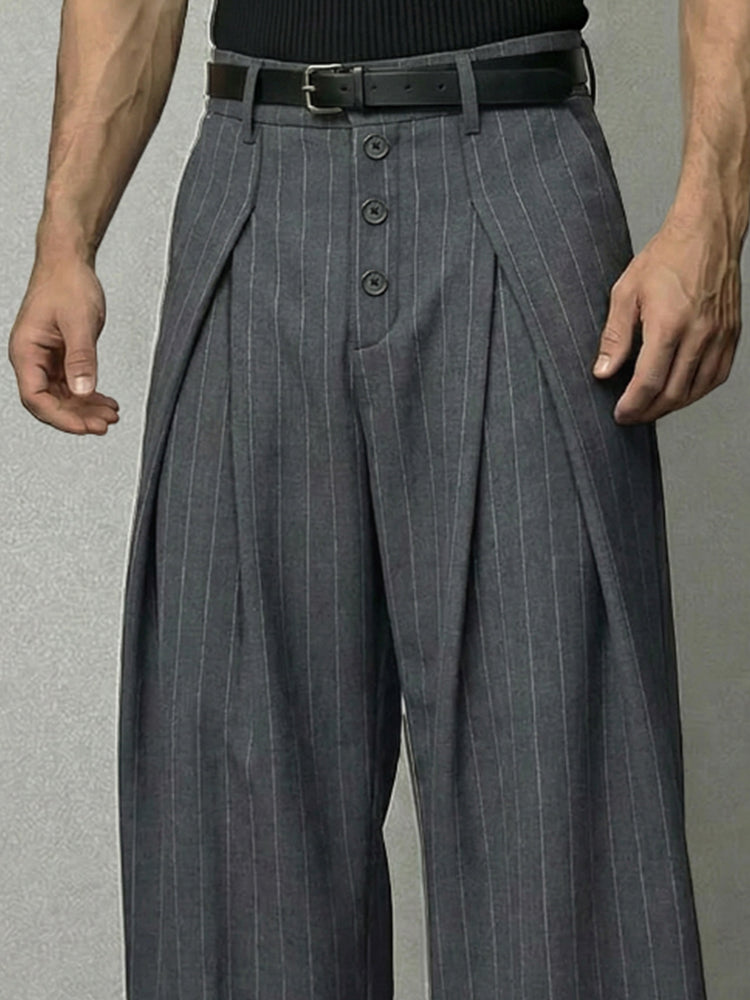 Moises | Essentail gestreepte broek met wijde pijpen