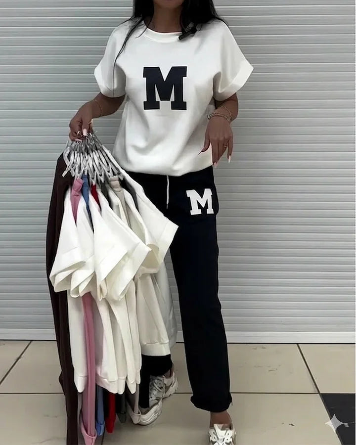 Cosima | Casual katoenen set met print