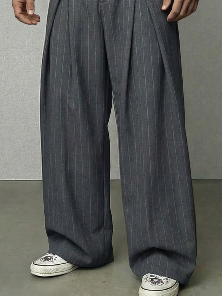 Moises | Essentail gestreepte broek met wijde pijpen